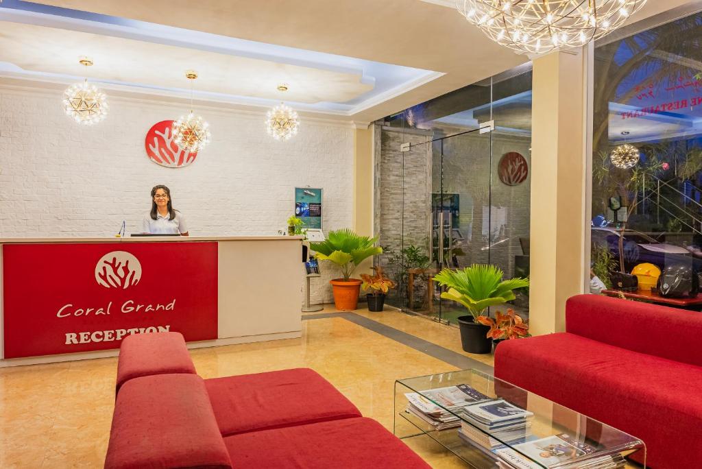 Reception and lobby at Coral Grand