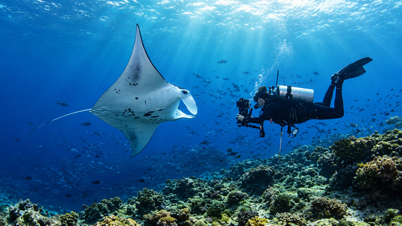 Scuba diving in the Maldives