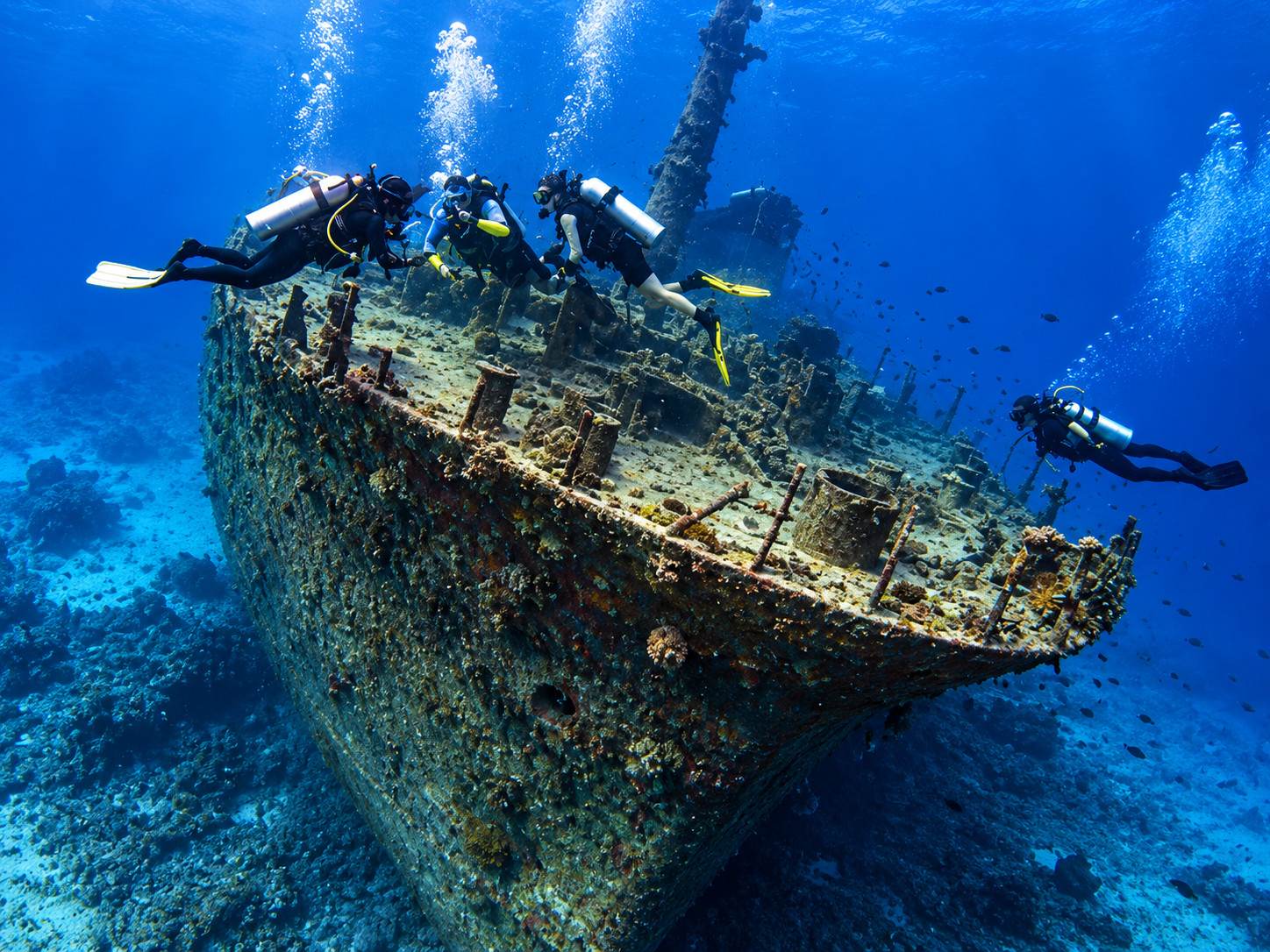 Shipwreck diving in the Maldives