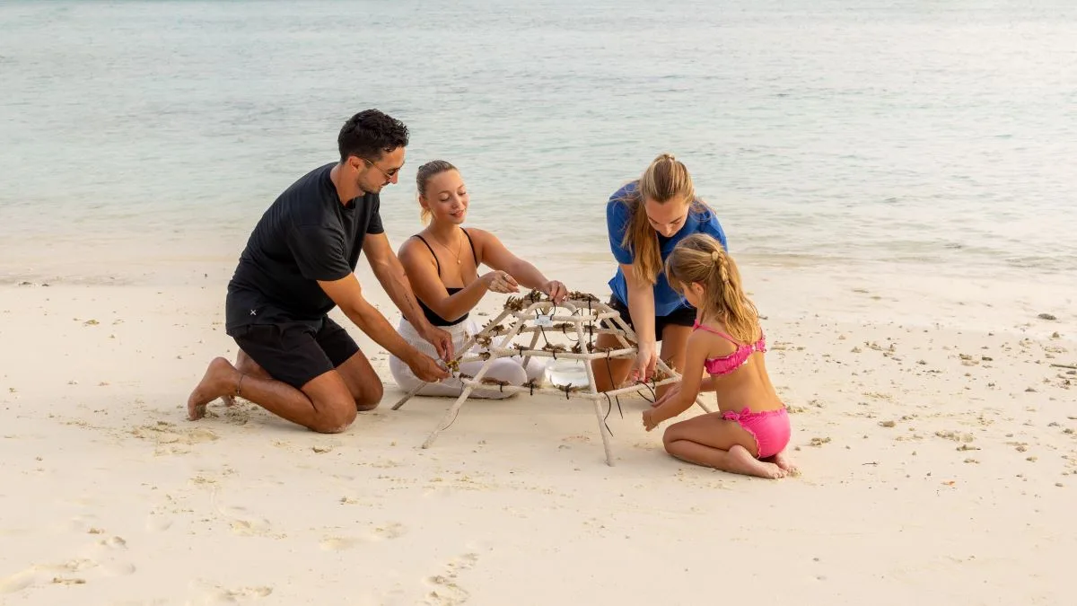 Coral planting at Sheraton Maldives
