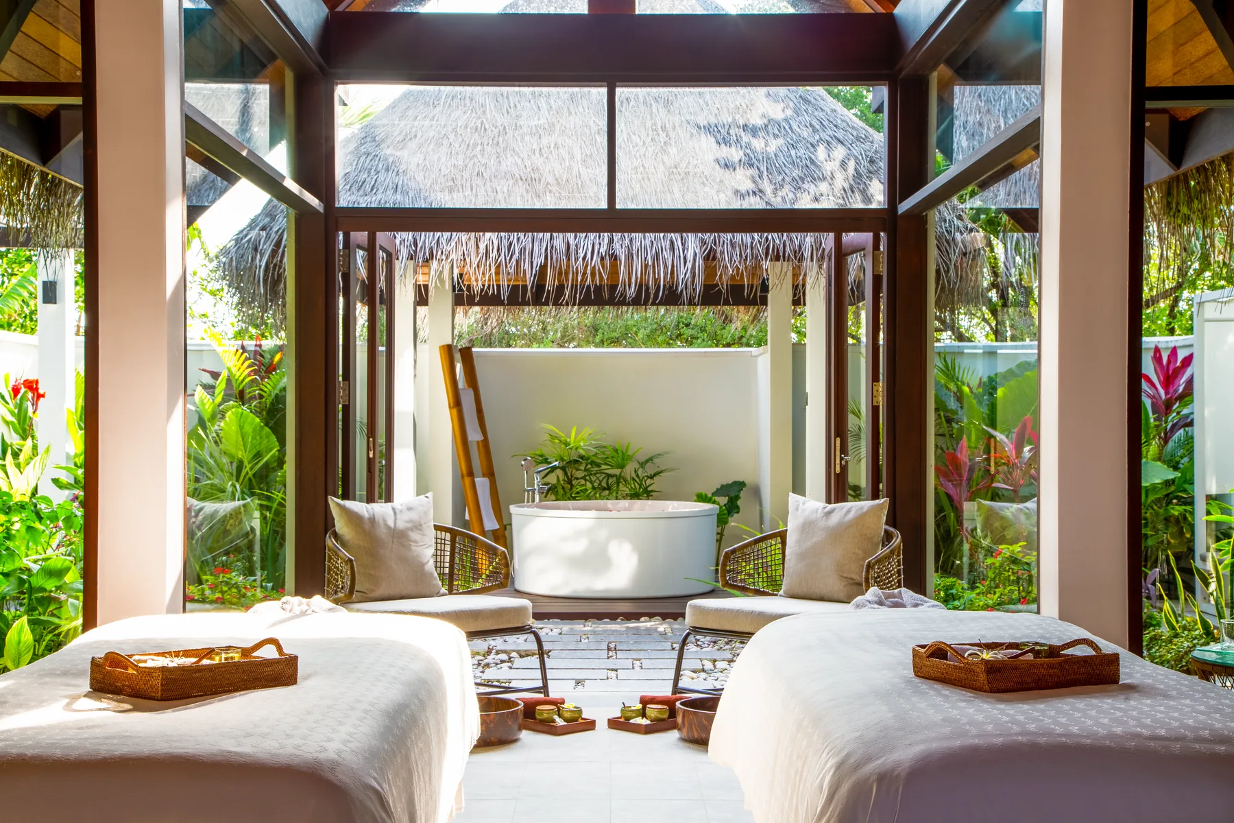 Shine Spa treatment room at Sheraton Maldives